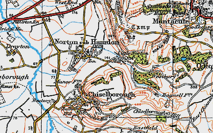 Old map of Little Norton in 1919