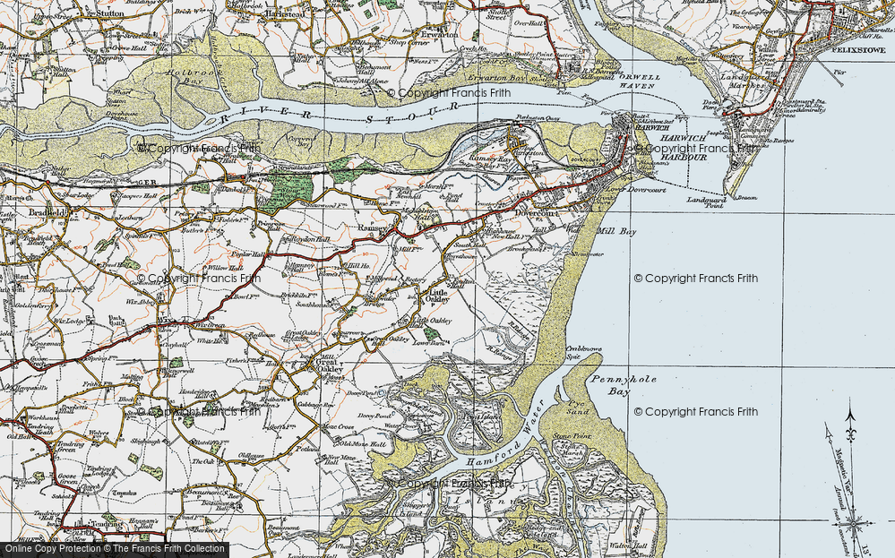 Old Map of Little Oakley, 1921 in 1921