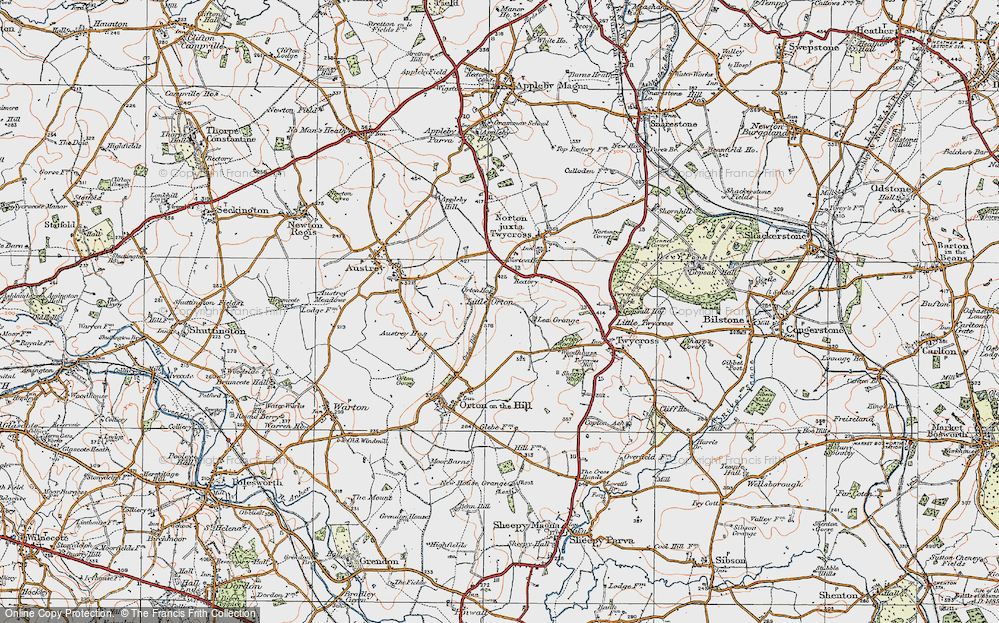 Old Map of Little Orton, 1921 in 1921