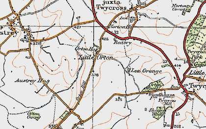 Old map of Austrey Ho in 1921