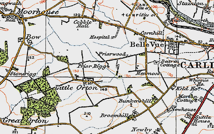 Old map of Little Orton in 1925