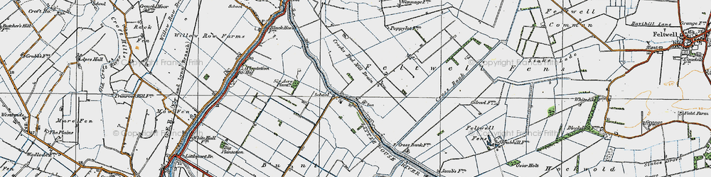 Old map of Little Ouse in 1920