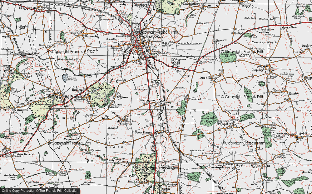 Old Map of Little Ponton, 1922 in 1922