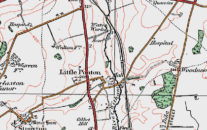 Old map of Little Ponton in 1922