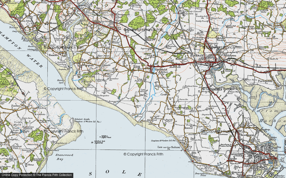Old Map of Little Posbrook, 1919 in 1919