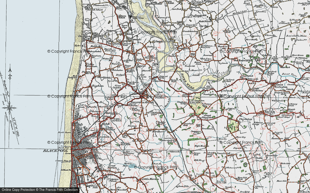 Old Map of Little Poulton, 1924 in 1924