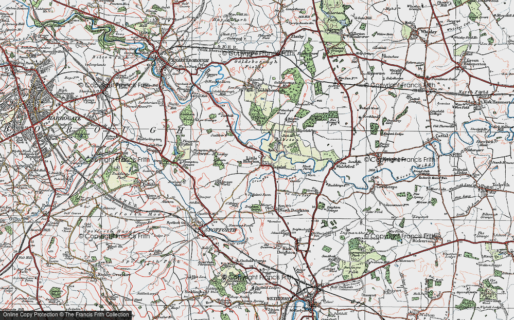 Old Map of Little Ribston, 1925 in 1925