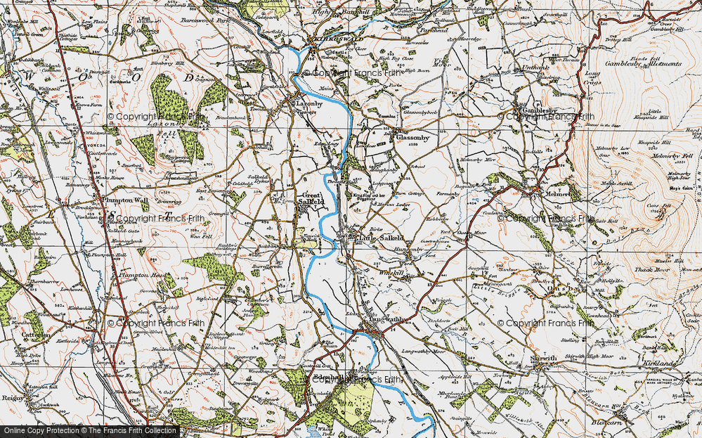 Old Map of Little Salkeld, 1925 in 1925