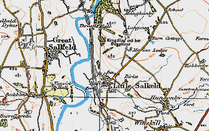 Old map of Little Salkeld in 1925