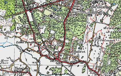 Old map of Little Sandhurst in 1919