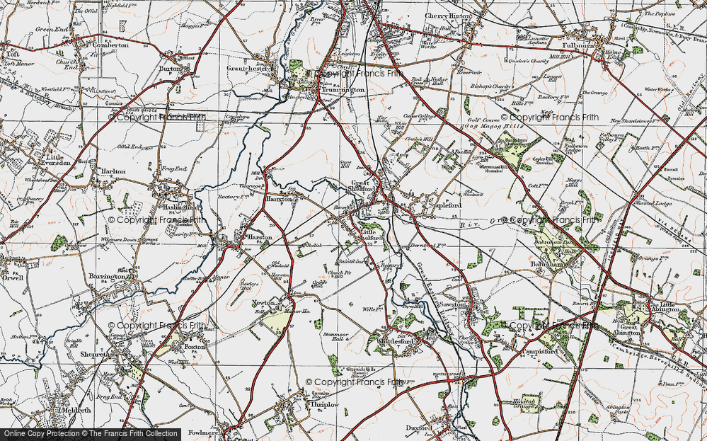 Old Map of Little Shelford, 1920 in 1920