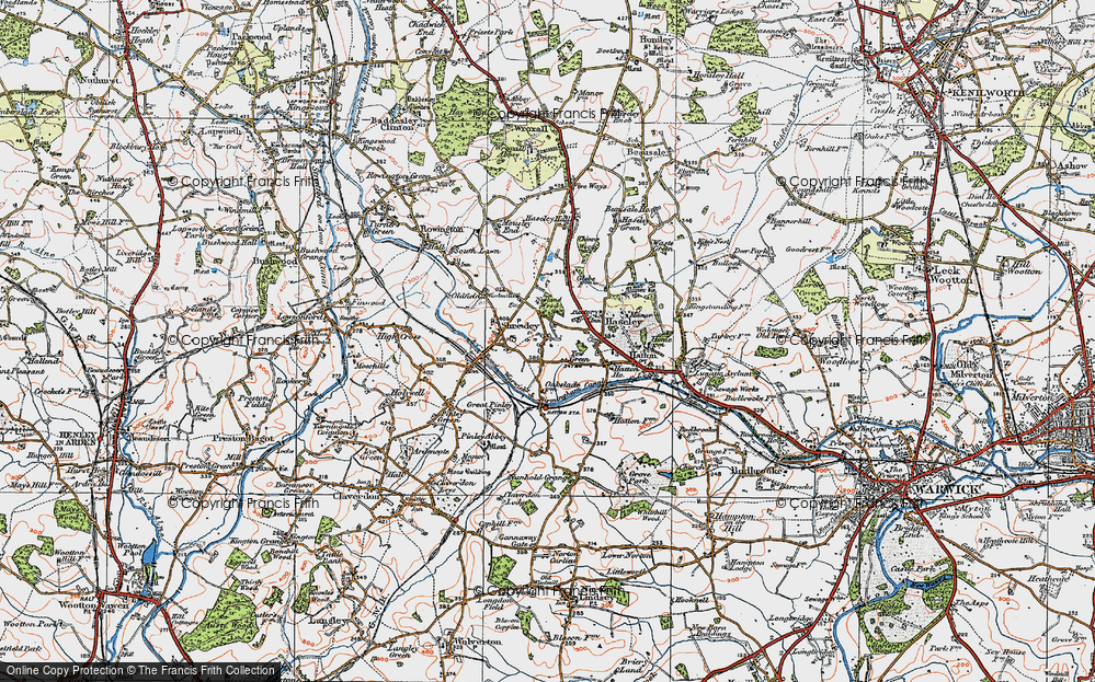 Old Map of Little Shrewley, 1919 in 1919