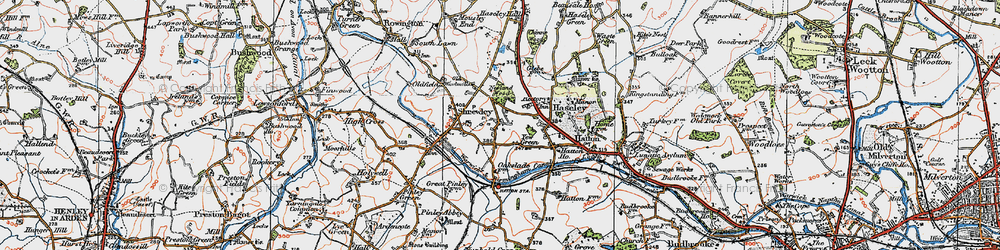 Old map of Little Shrewley in 1919