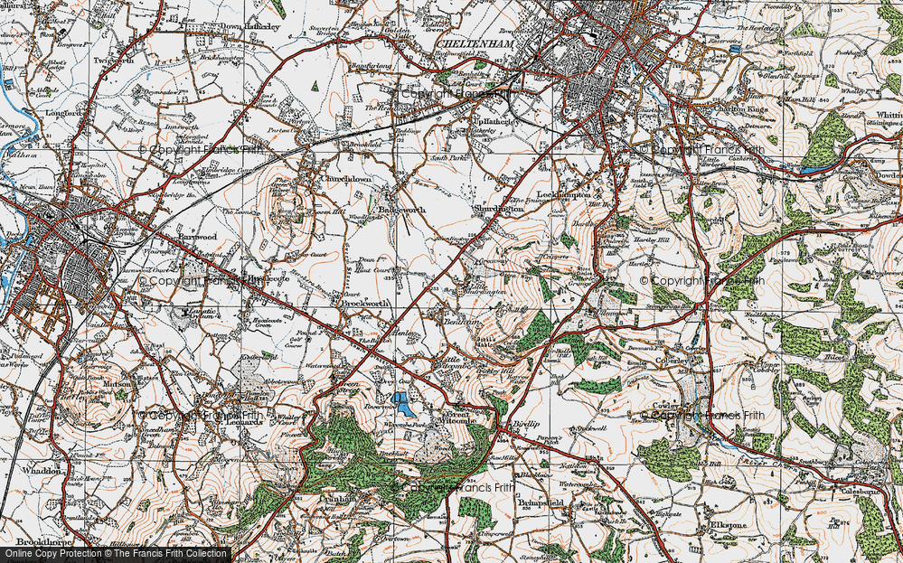 Old Map of Little Shurdington, 1919 in 1919