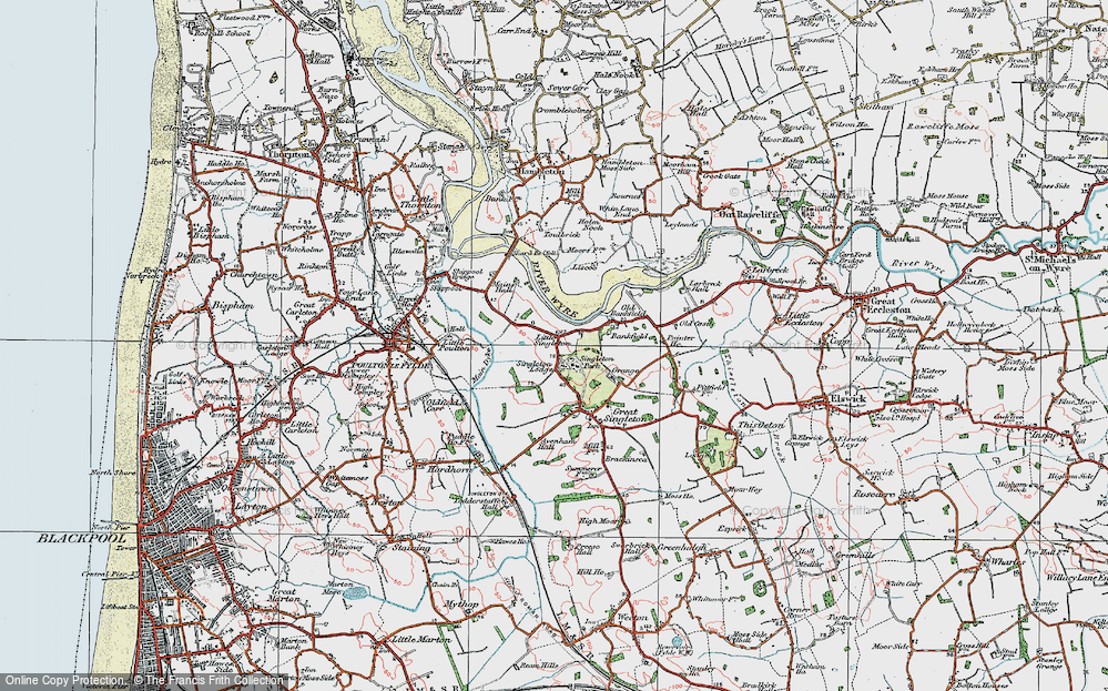 Old Map of Little Singleton, 1924 in 1924