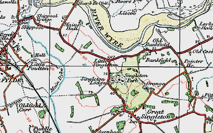 Old map of Little Singleton in 1924
