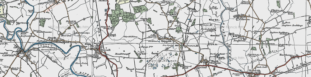Old map of Little Skipwith in 1924