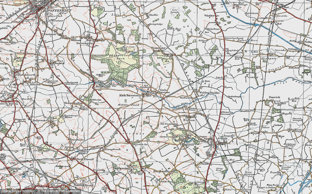 Old Map of Little Smeaton, 1924 in 1924