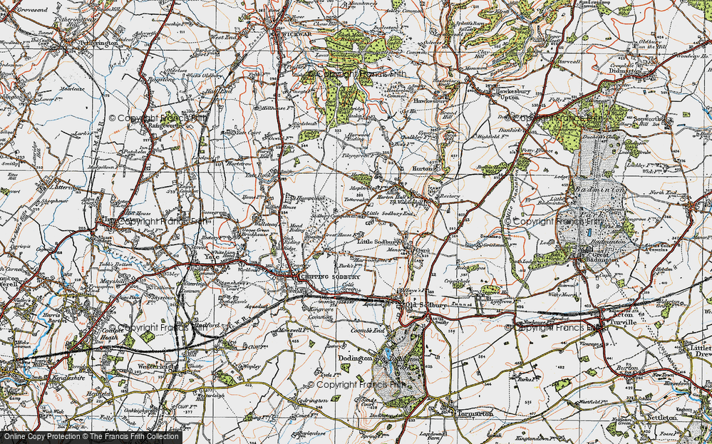 Old Map of Little Sodbury End, 1919 in 1919