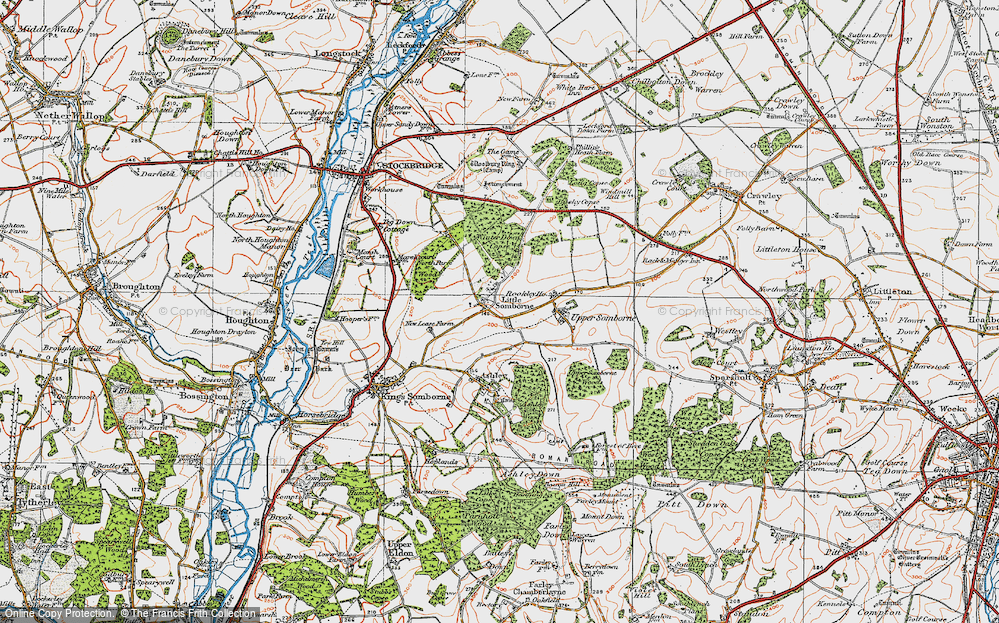 Old Map of Little Somborne, 1919 in 1919
