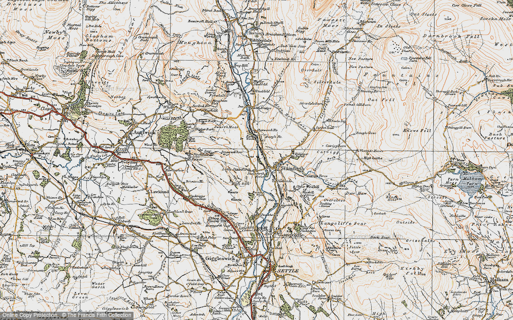 Old Map of Little Stainforth, 1924 in 1924