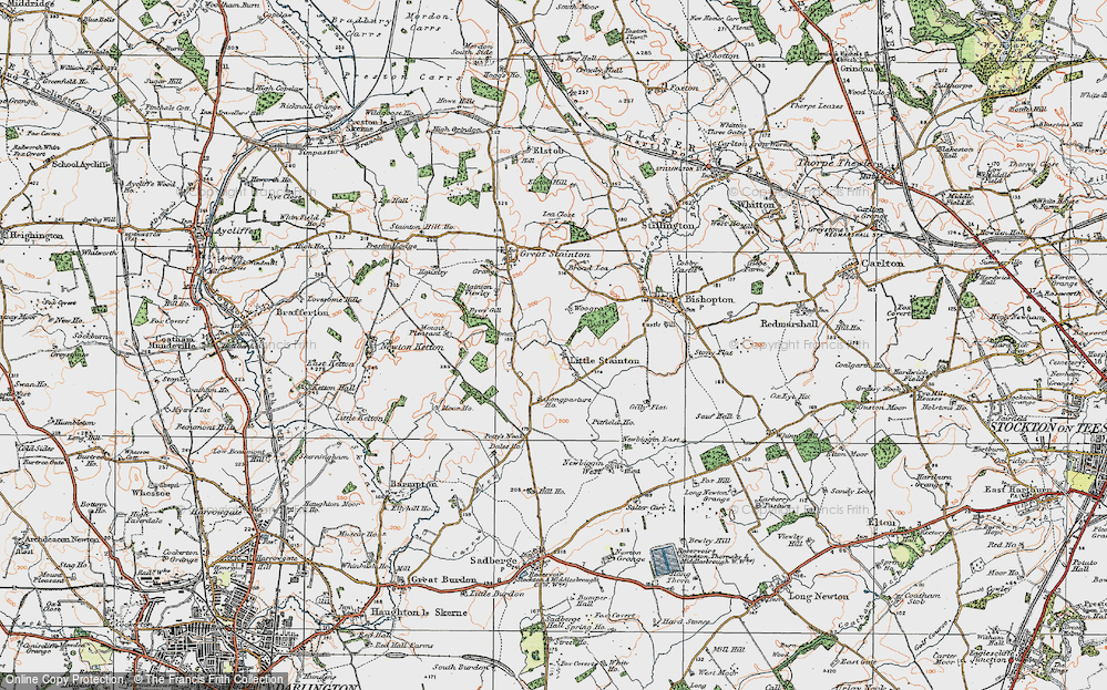 Old Map of Little Stainton, 1925 in 1925