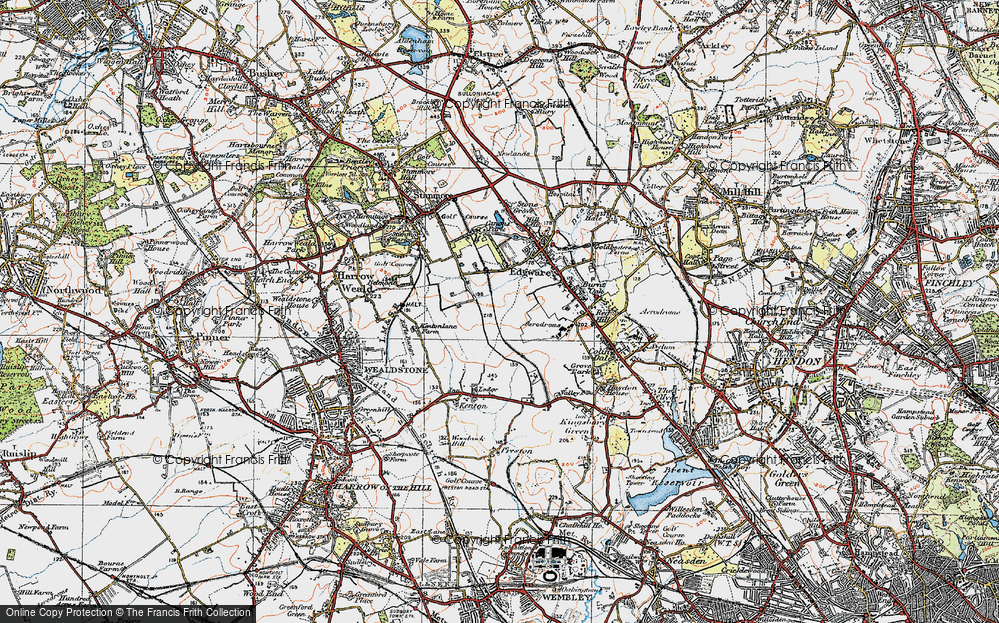 Old Map of Little Stanmore, 1920 in 1920