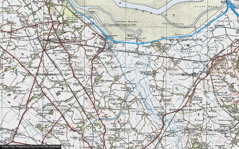 Old Map of Little Stanney, 1924 in 1924