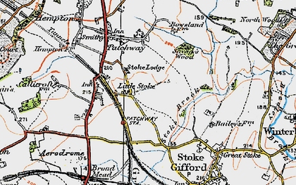Old map of Little Stoke in 1919