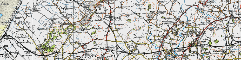 Old map of Little Stoke in 1919