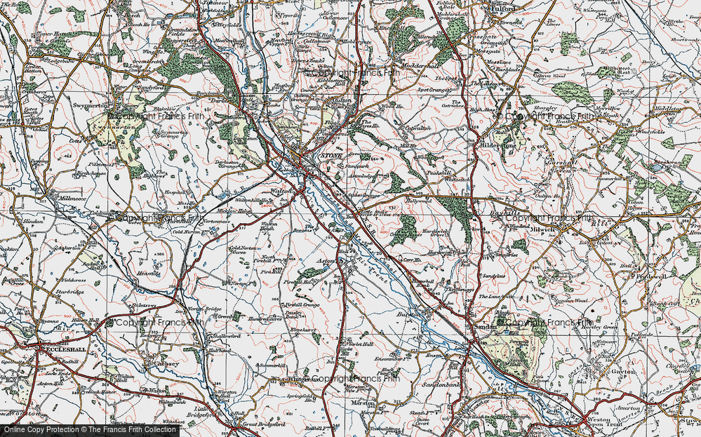 Old Map of Little Stoke, 1921 in 1921