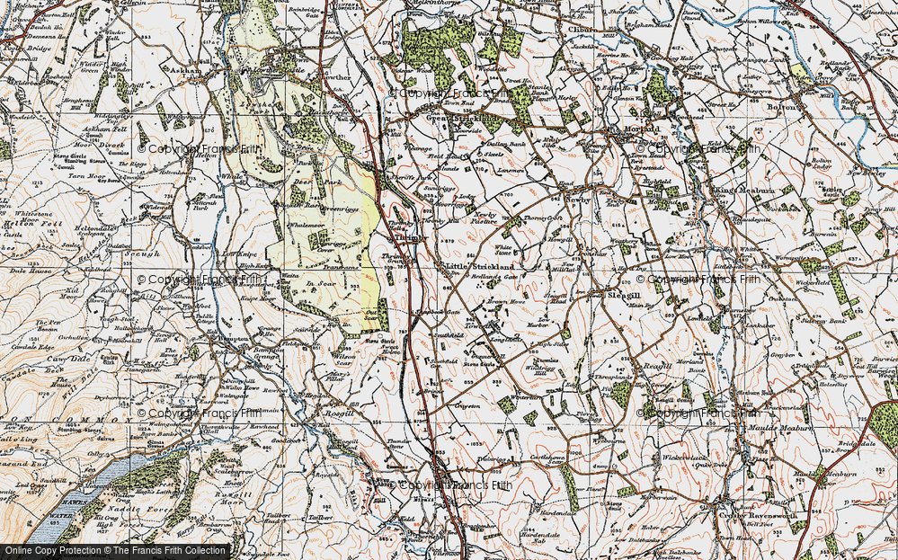Old Map of Little Strickland, 1925 in 1925