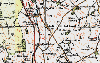 Old map of Towcett in 1925