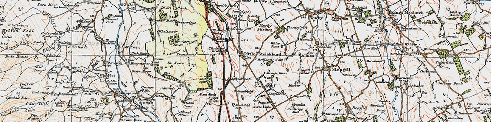 Old map of Bedlands Gate in 1925