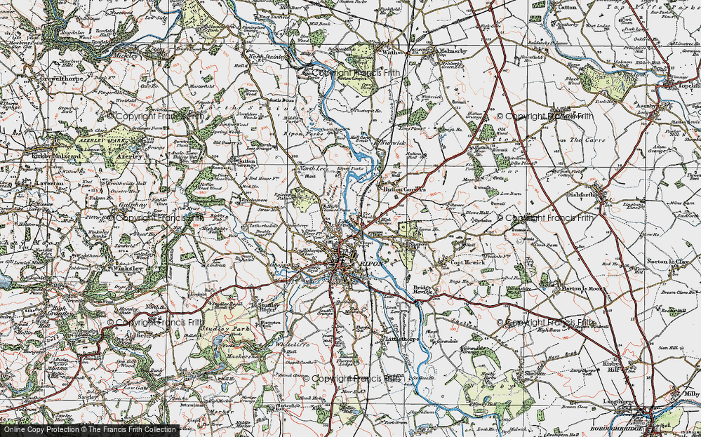 Old Map of Little Studley, 1925 in 1925
