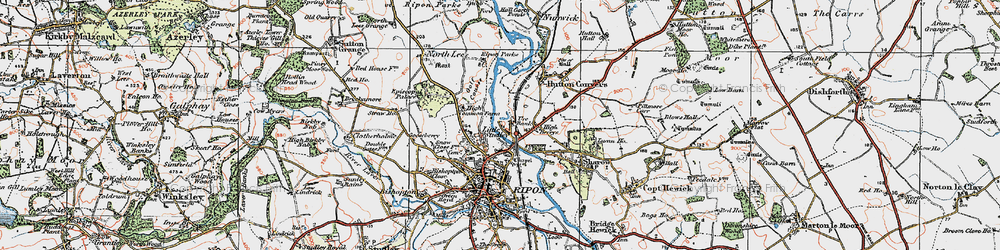 Old map of Little Studley in 1925