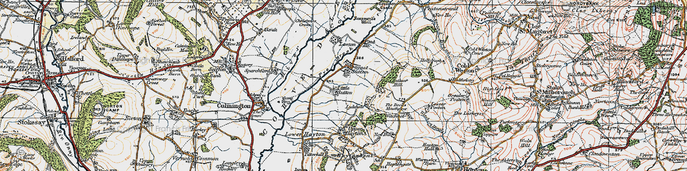Old map of Little Sutton in 1921