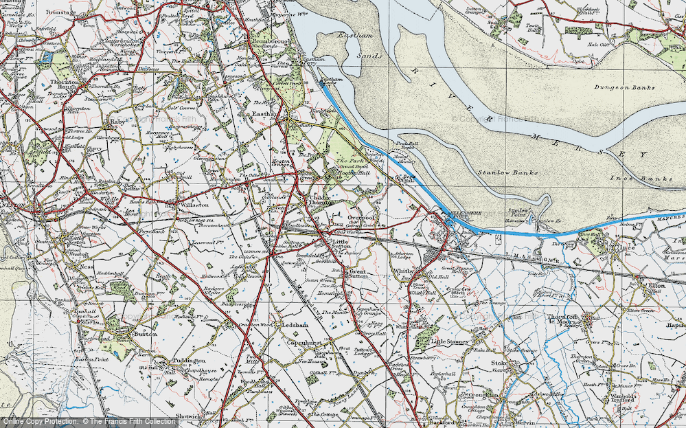 Old Map of Little Sutton, 1924 in 1924