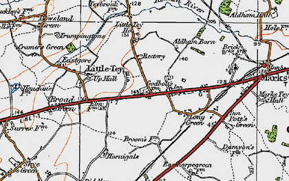 Old map of Little Tey in 1921