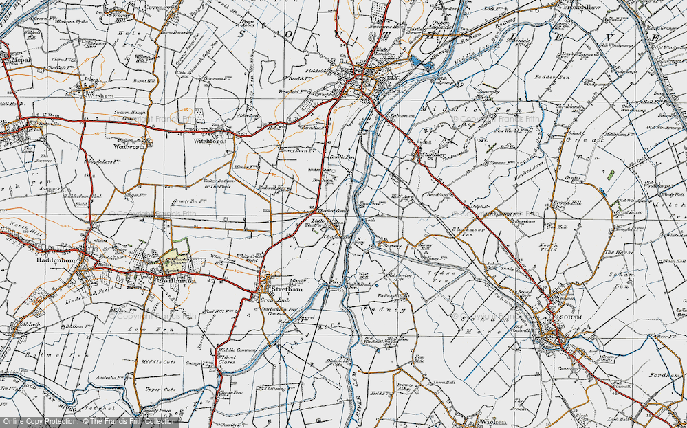 Old Map of Little Thetford, 1920 in 1920