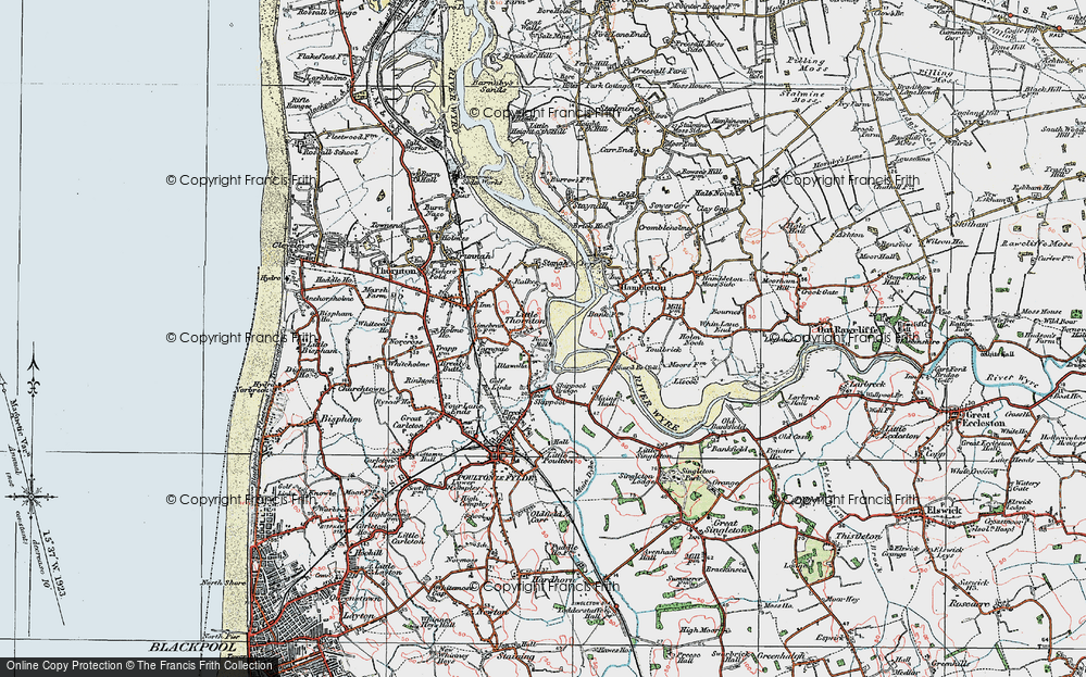 Old Map of Little Thornton, 1924 in 1924