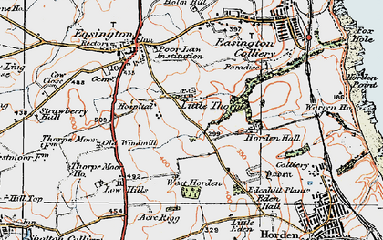 Old map of Little Thorpe in 1925