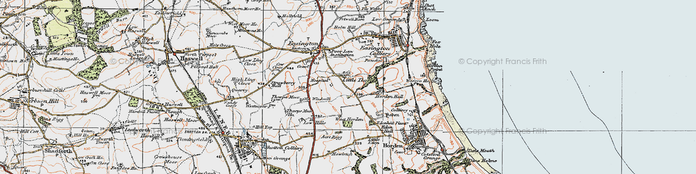 Old map of Little Thorpe in 1925