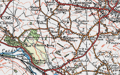 Old map of Little Thorpe in 1925