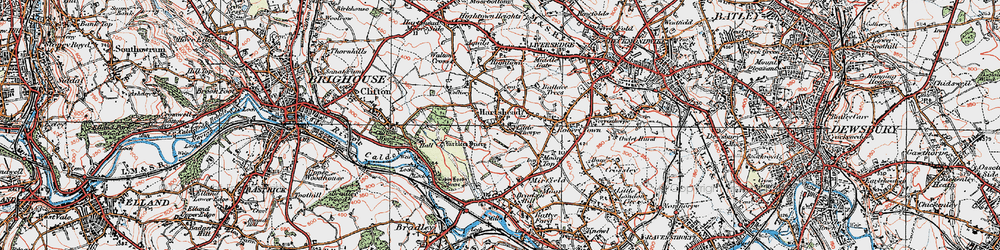Old map of Little Thorpe in 1925