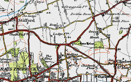 Old map of Little Thurrock in 1920