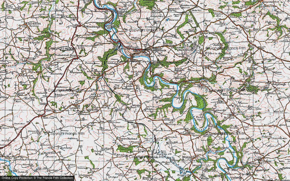 Old Map of Little Torrington, 1919 in 1919