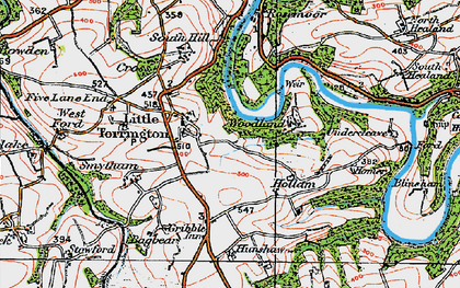 Old map of Blinsham in 1919