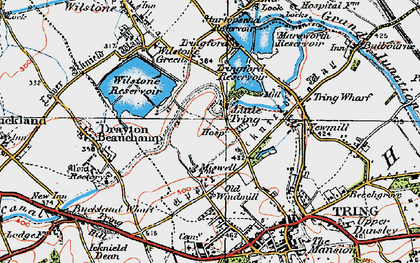 Old map of Little Tring in 1920