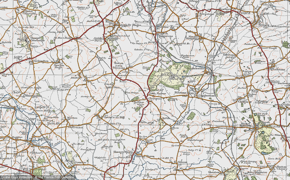 Old Map of Little Twycross, 1921 in 1921
